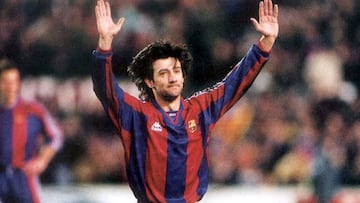 Bakero también fue jugador del Barcleona, donde conquistó la Champions League en 1992