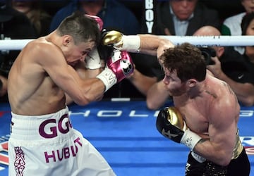 El triunfo de Canelo sobre Golovkin en imágenes