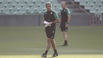 Manuel Pellegrini, en un entrenamiento. 