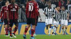 Bonucci celebra junto con Arturo Vidal el segundo tanto de la Juventus.