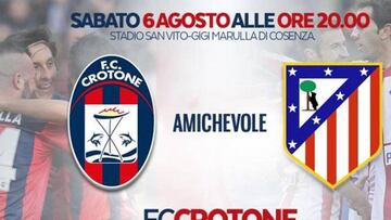 El Crotone, recién ascendido a la Serie A, rival del Atlético el 6-A