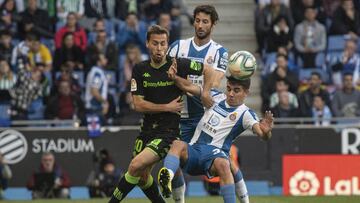 Canales, ante el Espanyol.