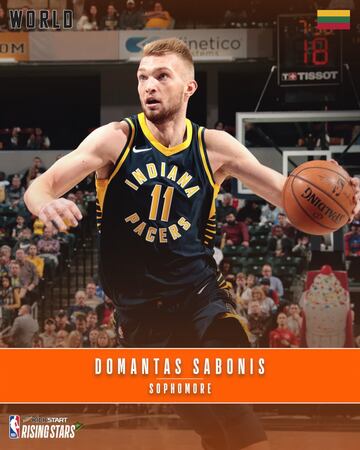 Domantas Sabonis (Ala-pívot, Indiana Pacers, sophomore, Lituania).