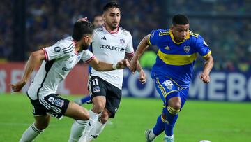 Frank Fabra en un partido de Boca Juniors en la Copa Libertadores.