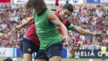 EL CAPIT&Aacute;N. Puyol podr&iacute;a volver a la titularidad y sumar minutos.