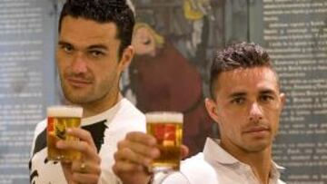 <b>BRINDIS DEL GOL. </b>Molina y Rubén quieren triunfar en Primera.