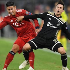 James poco puede hacer para evitar el empate del Bayern