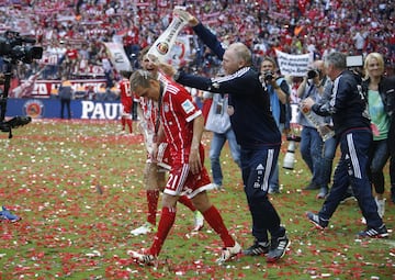 El Bayern Múnich celebró la conquista de su 27º título de la Bundesliga.
