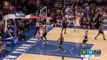 Así se rompió Porzingis el cruzado de la rodilla izquierda