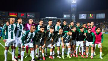 during the 3rd round match between Santos and America as part of the Liga BBVA MX, Torneo Clausura 2025 at TSM Corona Stadium, on January 25, 2025 in Torreon, Coahuila, Mexico.