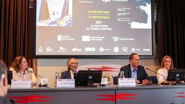 Ana Ortiz, Mario Cardama, Carlos Botana y Luisa Sánchez en la presentación de La Solitaire du Figaro Paprec