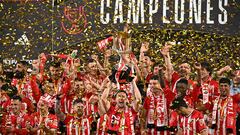 El Athletic ganó la Copa del Rey tras ganar en la tanda de penaltis al Mallorca. Cuarenta años después, los leones levantan su Copa número 24.