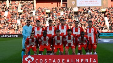 Once del Almería que terminó con ocho jirnadas sin ganar ante el Zaragoza.