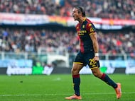 Genoa (Italy), 09/11/2025.- Genoas Italian forward Lorenzo Colombo celebrates after scoring a goal during the Italian Serie A soccer match Genoa Cfc vs Acf Fiorentina at Luigi Ferraris stadium in Genoa, Italy, 9 November 2025. (Italia, Génova) EFE/EPA/Stringer