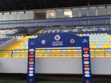 El estadio Sausalito lugar donde jugarán el partido más vistoso de cuartos de final de Copa América. Argentina-Colombia