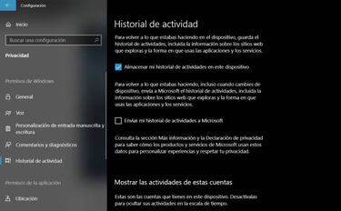 Controla lo que Windows sabe de tu Historial de Actividad con este truco