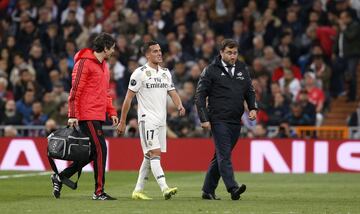 Lucas Vázquez se retiró lesionado.