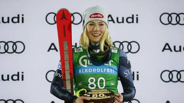 Mikaela Shiffrin, del equipo de Estados Unidos, consigue el primer puesto durante la Copa del Mundo de Esquí Alpino Audi FIS de eslalon femenino el 29 de diciembre de 2022 en Semmering, Austria.