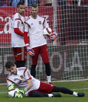 Sergio Asenjo, David De Gea e Iker Casillas.