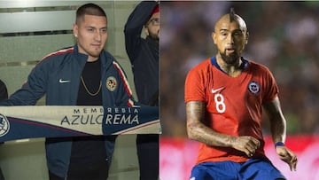 Arturo Vidal le desea suerte a Nicolás Castillo