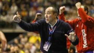 Talant Dujshebaev entrenador del Atl&eacute;tico de Madrid de Balonmano.