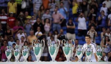 Cristiano Ronaldo en el estadio Santiago Bernabéu.