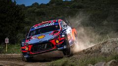 Dani Sordo (ESP) Carlos del Barrio (GB) of team Hyundai i20 Coupe WRC Hyundai Shell Mobis WRT  is seen racing on day 1 in shakedown during the World Rally Championship Italy in Alghero, Italy on October 8, 2020 // Jaanus Ree/Red Bull Content Pool // SI202010080412 // Usage for editorial use only // 