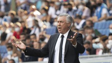 03/10/21 PARTIDO PRIMERA DIVISION RCD ESPANYOL - REAL MADRID Ancelotti
