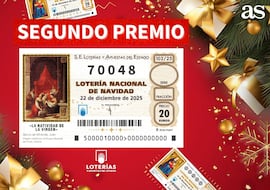 70048, segundo premio del sorteo de la Lotería de Navidad 2025: ¿dónde ha tocado?