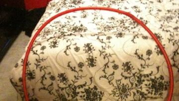 La imagen con trampa de una cama que se ha hecho viral.