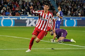 Álvaro Morata celebrando el gol 0-1 