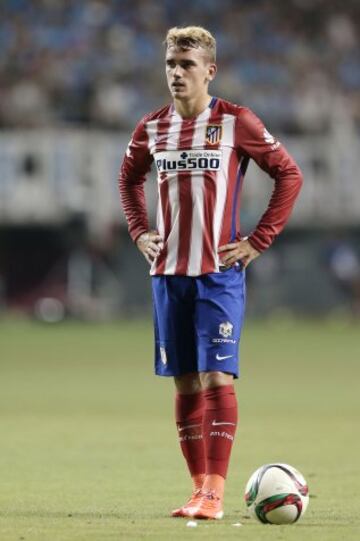 Griezmann en su lanzamiento de penalti.