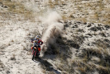 Décima etapa entre Salta y Belén. El piloto francés Antoine Mafeo con KTM.