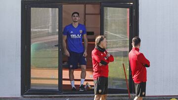 Guedes, en el gimnasio, el pasado domingo.