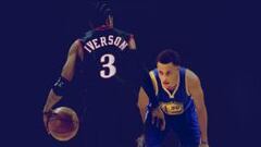 Allen Iverson y stephen Curry, en un montaje.