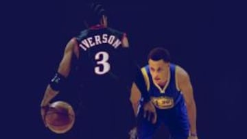 Allen Iverson y stephen Curry, en un montaje.