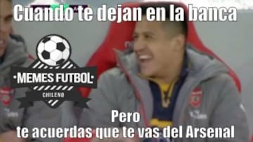 Los memes que se burlan de Arsenal y la suplencia de Alexis