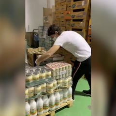 Carla Suárez trabaja en el Banco de Alimentos de Las Palmas