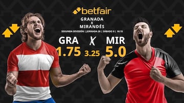 Granada CF vs. CD Mirandés: horario, dónde ver, pronósticos y clasificación