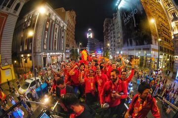 Celebración en las calles de Madrid 