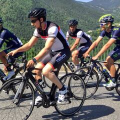 Lorenzo, ciclista del Movistar de Nairo y Valverde por un día