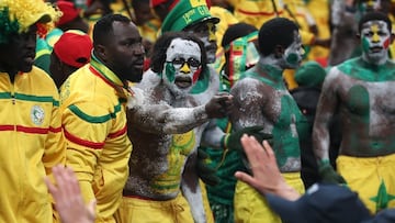 Senegal fans clash with Security during the 2025 Africa Cup of Nations AFCON final match between Senegal and Morocco at the Prince Moulay Abdellah Stadium in Rabat, Morocco on 18 January 2026 ©Samuel ShivambuBackpagePix