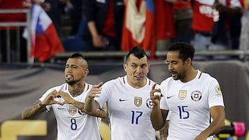 Arturo Vidal, Gary Medel, Jean Beausejour 