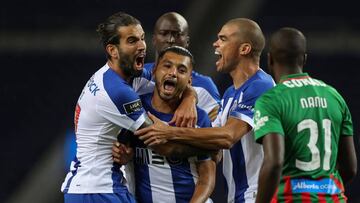 Corona celebra su gol ante el Mar&iacute;timo.