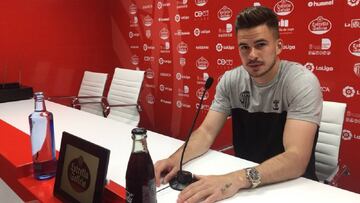 Jos&eacute; Carlos, en la rueda de prensa del Lugo.