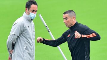 Cristiano entrenando.