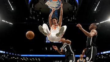 El de los Hawks se convirtió en el segundo novato elegido con la primerea selección del Draft en anotar 35 puntos y cinco o más triples en múltiples partidos.