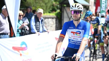 25-04-25. STEFF CRAS, CORREDOR DEL TOTAL ENERGIES, LÍDER DE LA VUELTA A ASTURIAS, ANTES DEL INICIO DE LA SEGUNDA ETAPA.