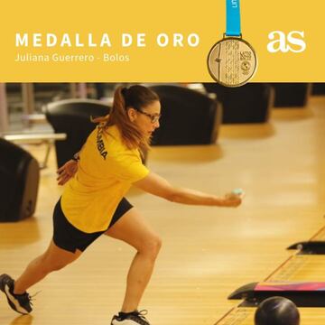 La colombiana, campeona mundial, suramericana y centroamericana, repitió medalla a nivel panamericano pero esta vez fue de oro, la pasada fue de bronce en el año 2003. En la última serie, la bolichera de Armenia venció a su rival 198-171 en el coliseo de la Videna.