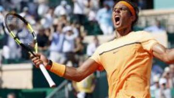 Nadal celebra su triunfo.